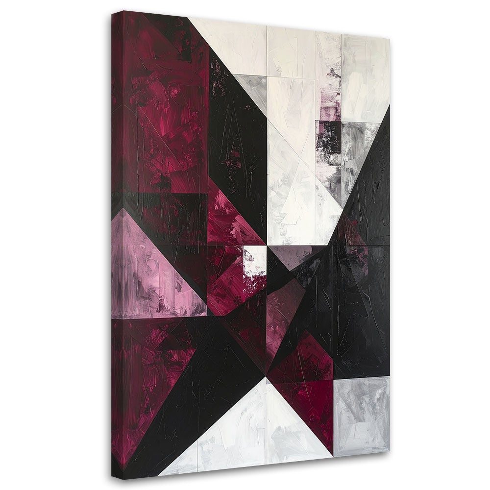 Obraz do salonu biura kuchni, Abstrakcja w odcieniach burgundu 60x90