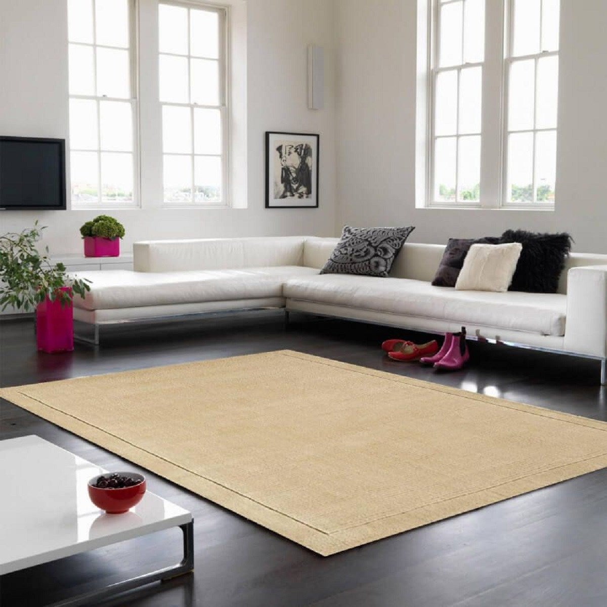 Tapis uni pure laine tufté CANDY 68x240 cm - 2