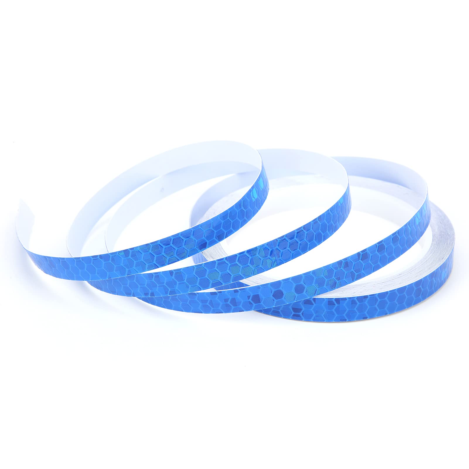 Adesivos reflexivos padrão hexagonal fita luminosa impermeável para carro motocicleta decoração diy (azul) - 6