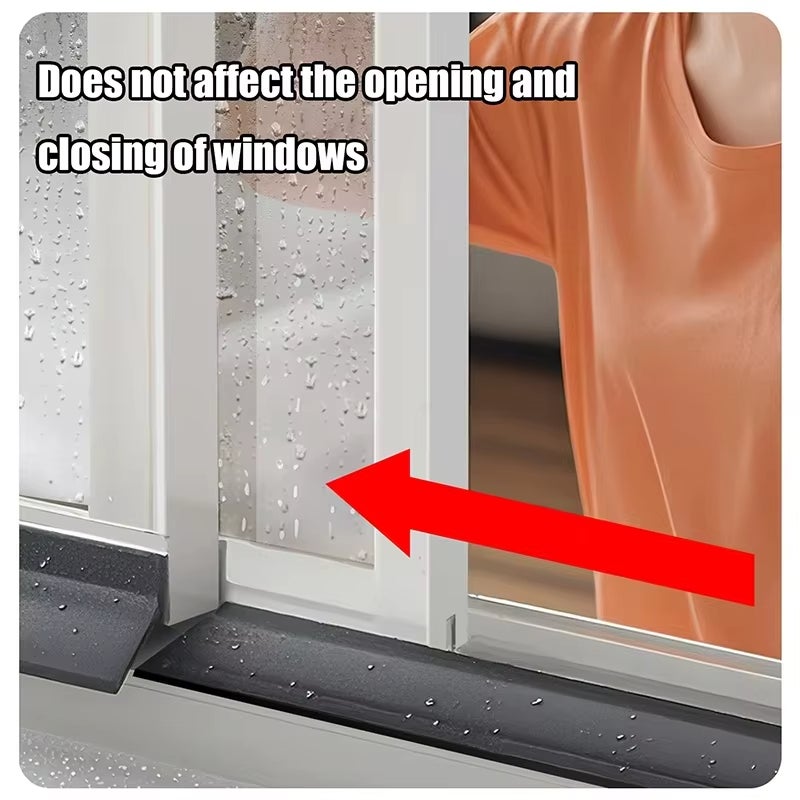 Barra de bloqueo de agua para ventanas de 200 cm, tira de sellado impermeable para deflectores de agua y bordes de ventanas. - 7