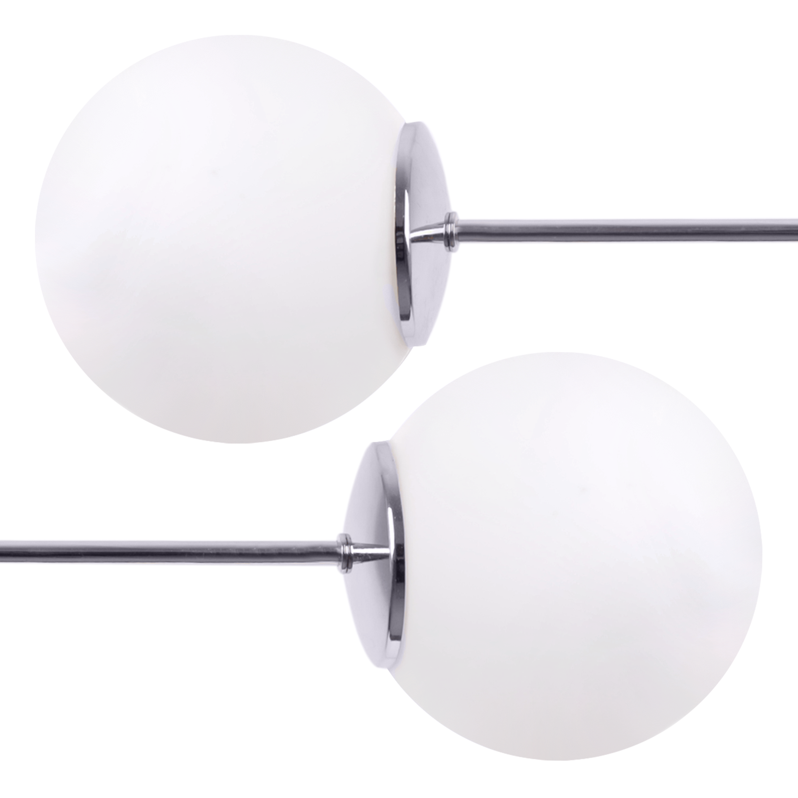 Lampa sufitowa wisząca Siena modern 3xE14 abażur kula srebrna/biała Light Home LH - 5