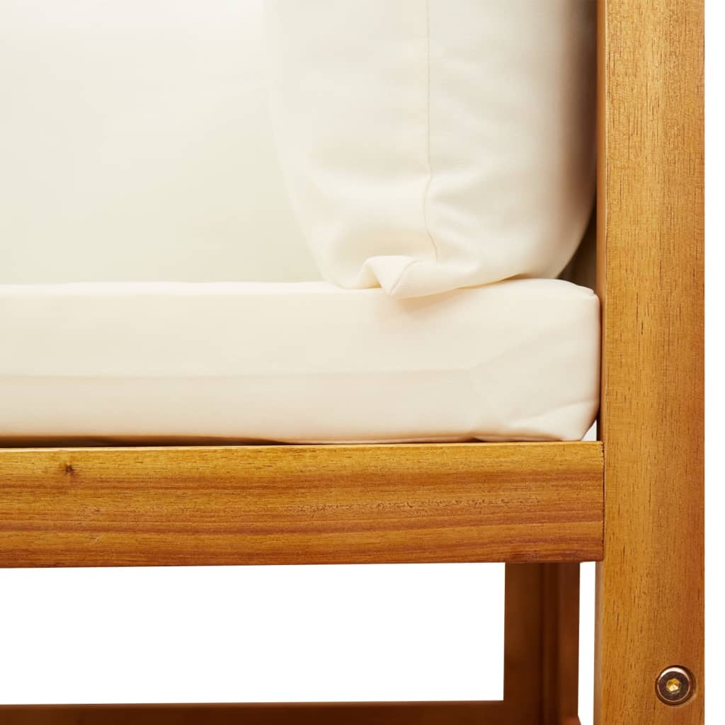 Maison Exclusive - Ensemble de canapés de jardin 3 pièces avec coussins, bois d'acacia et corde, - 9