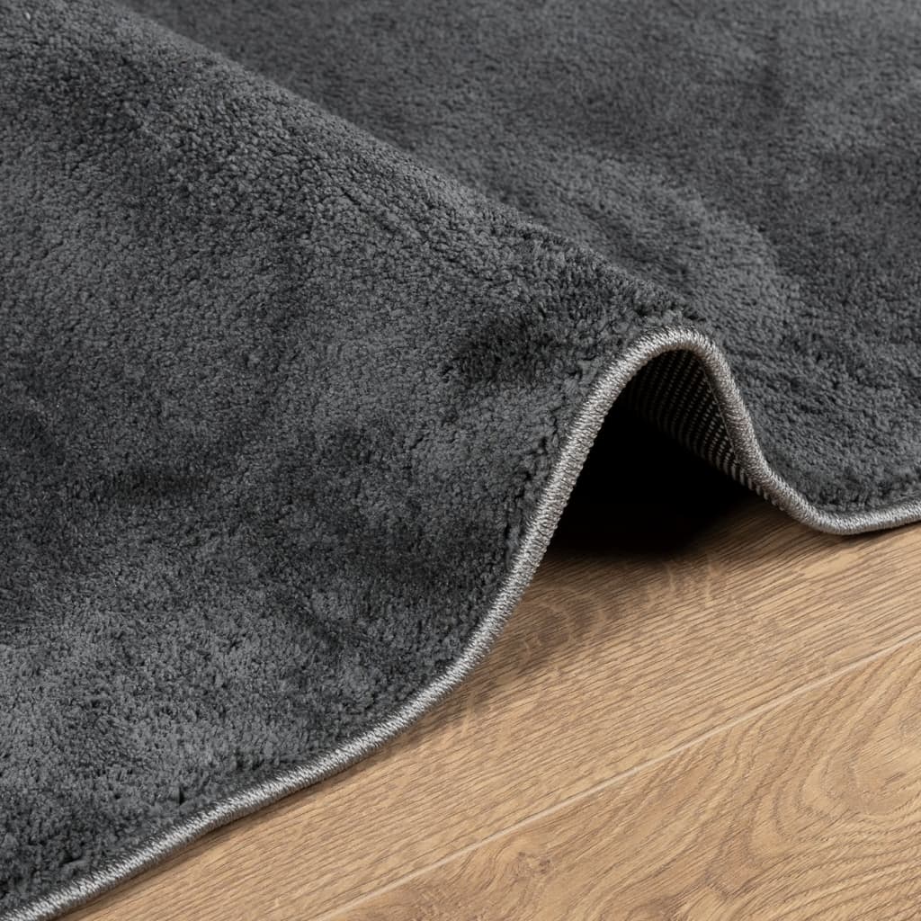 vidaXL Tapis OVIEDO à poils courts anthracite 200x200 cm - 6