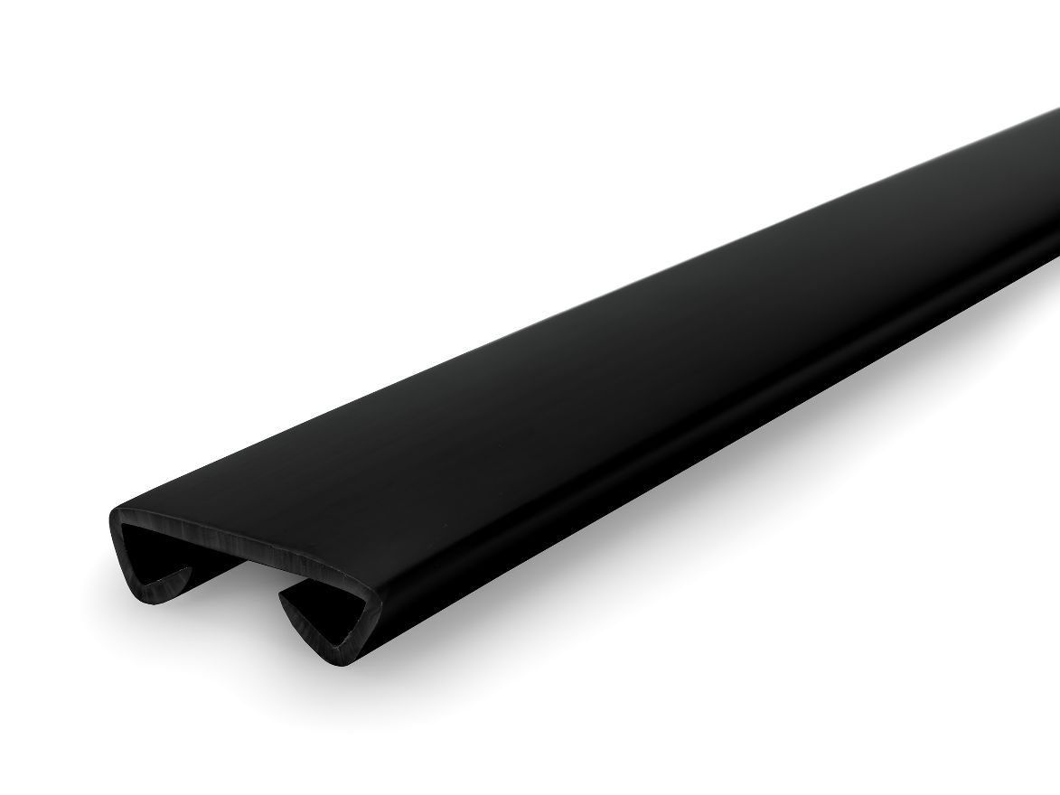 Poręcz PVC 40x8 mm STANDARD antypoślizgowa - 1 metr, czarny