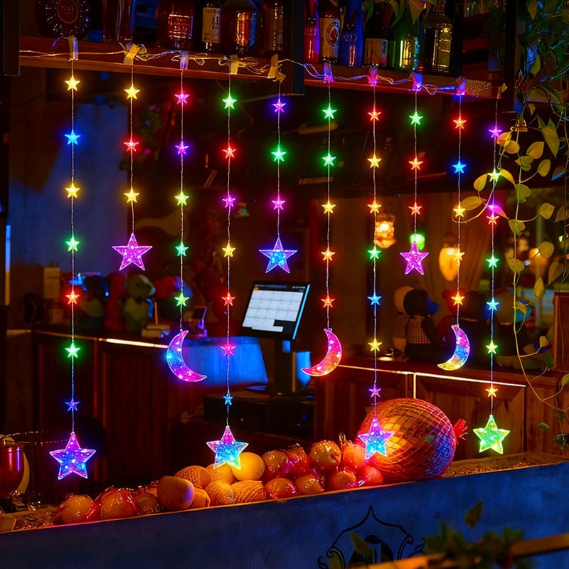 12 Lampes Solaires Noël Canne à Sucre Avec Étoiles 72 LED - 8 Modes Étanchéité