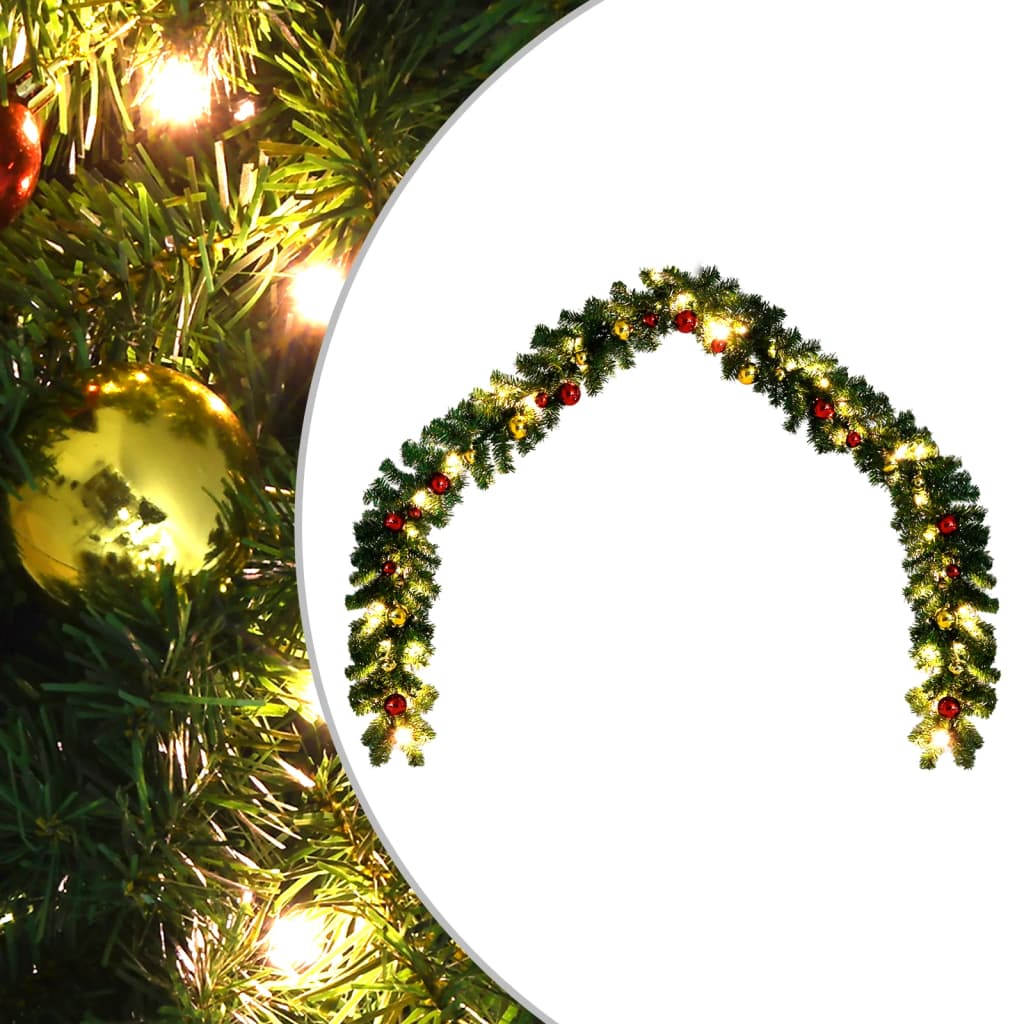 Ghirlanda Per Albero Di Natale In Filo Scintillante - Lunghezza 10 Metri, Larghezza 9 Cm, Colore Oro, Decorazione Natalizia Riutilizzabile