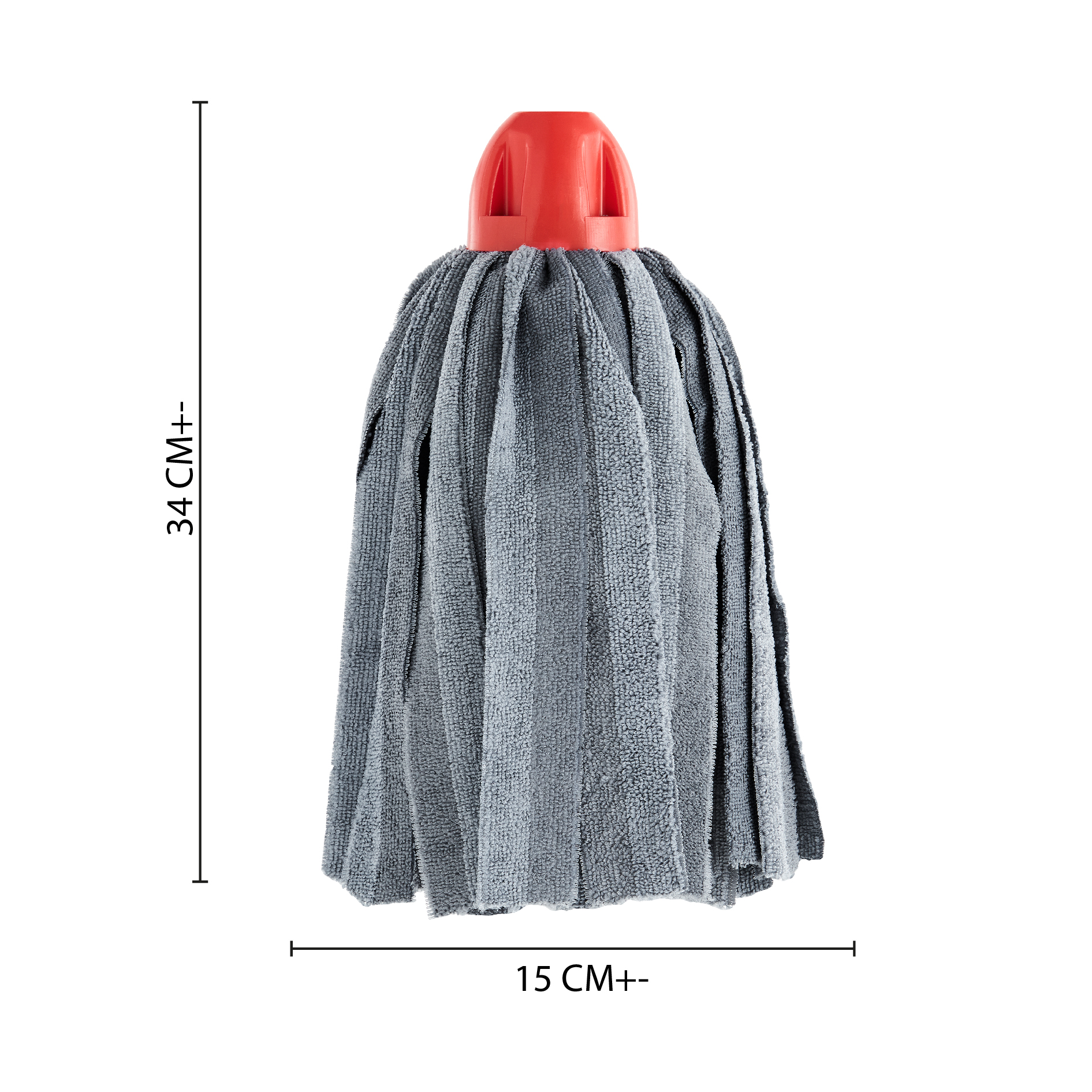 MAYA Fregona MAX PRO Tiras. Limpieza para Todo Tipo de Suelos. 100 % Microfibra. Super Absorbente y No Raya. Rosca Universal. (Rojo) - 2