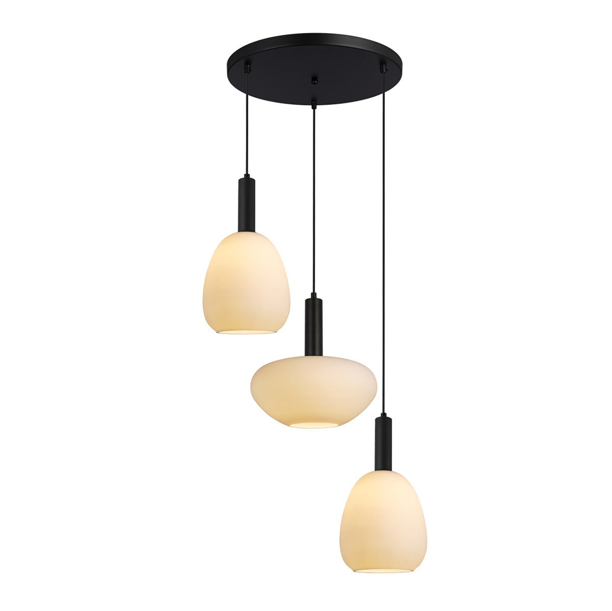 Lampa wisząca GATER czarna 3 x E27 x 40W wym: 140 x 58 x 58 cm Italux