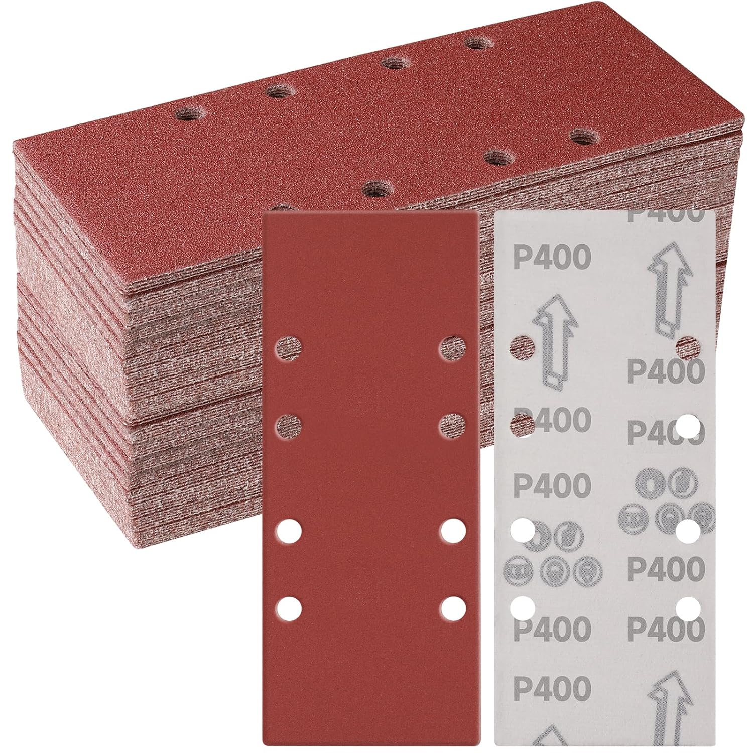 40 PCS Papier de Verre, 93 x 185mm Feuilles Abrasives pour Ponceuse 40 PCS Papier de Verre, 93 x 185mm Feuilles Abrasives pour Ponceuse