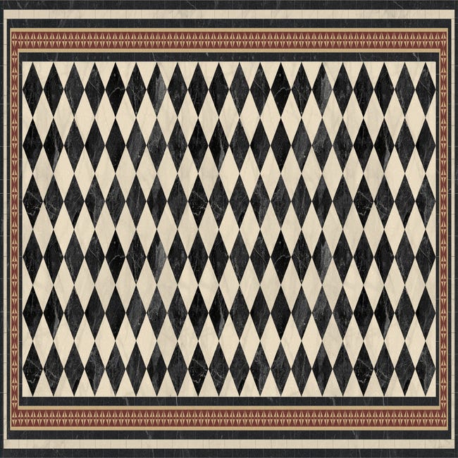 Zerbino Buffalo A Quadri Black And White | Antiscivolo Per Esterno | 60x90 Cm In Cotone E Poliestere | Lavabile