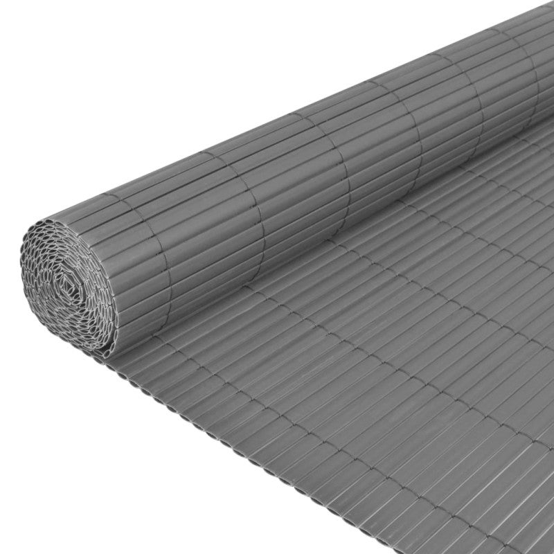 Cerca de jardim dupla face PVC 90 x 500 cm cinza - 4