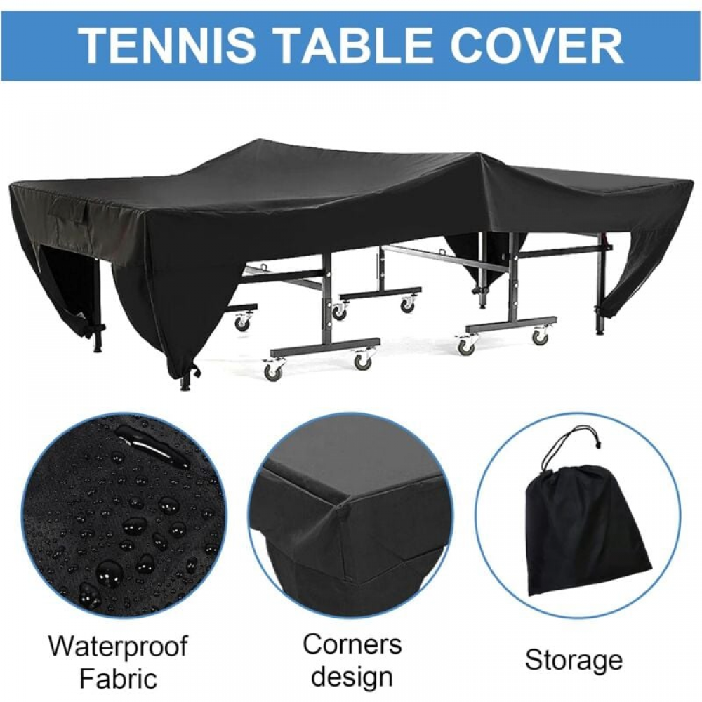 Copertura Impermeabile Per Tavolo Da Ping Pong 165x185x71 Cm - Antipolvere E Resistente Ai Raggi UV - Protezione Da Esterno