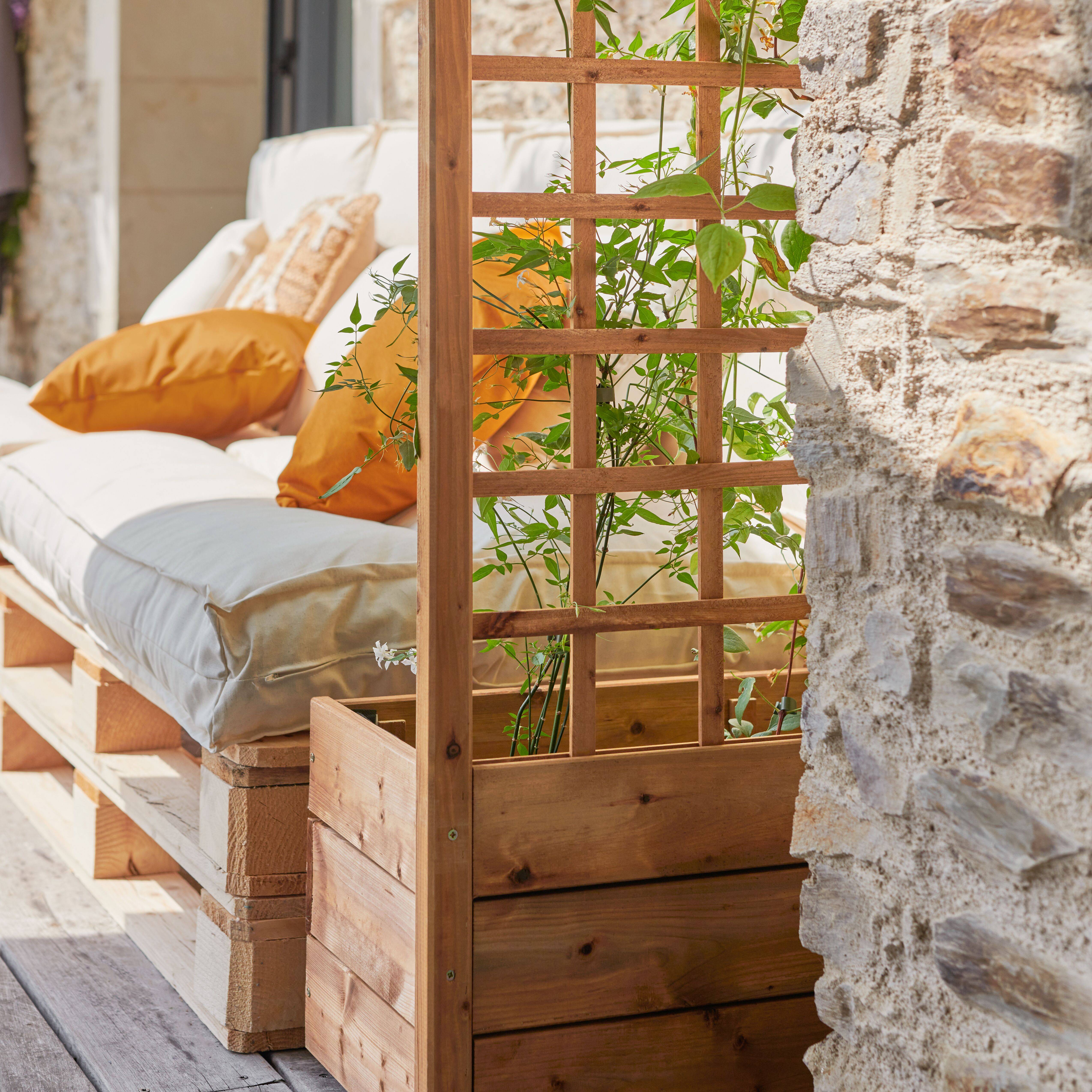 Dossier coussin palette recyclé Heva--Ecru - 3