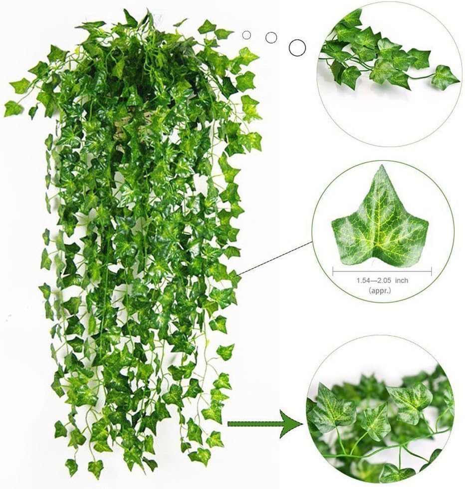 Lierre Artificiel Lierre Suspendu Guirlande 12 Pièces Artificielle Lierre Guirlande 84 Ft Lierre Artificiel Mariage pour Bureau, Cuisine, Jardin - 4