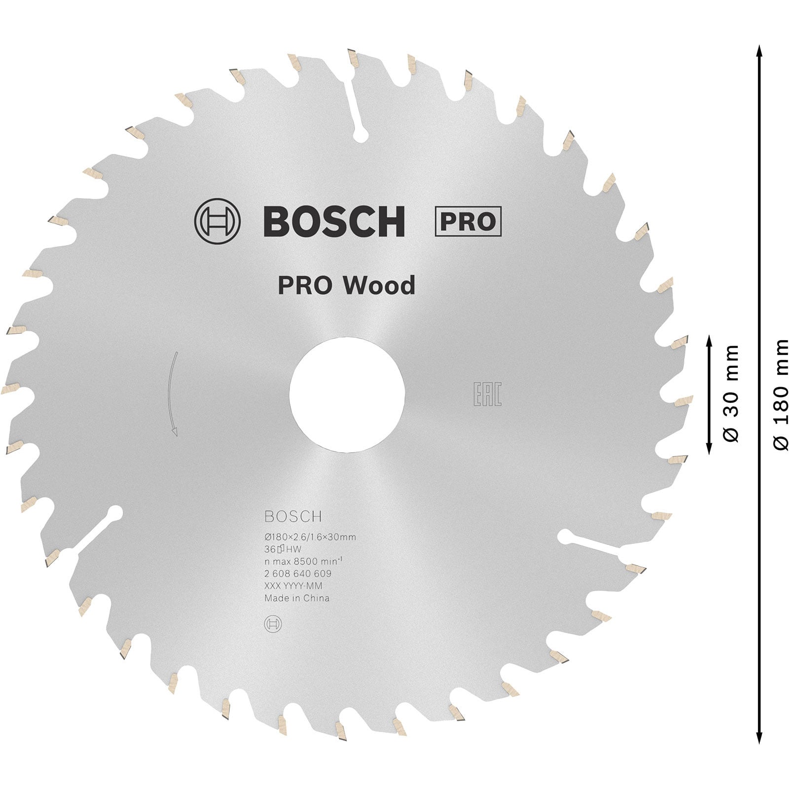 Tarcza pilarki tarczowej Bosch Optiline Wood 180 mm 36 zębów z węglika - 5