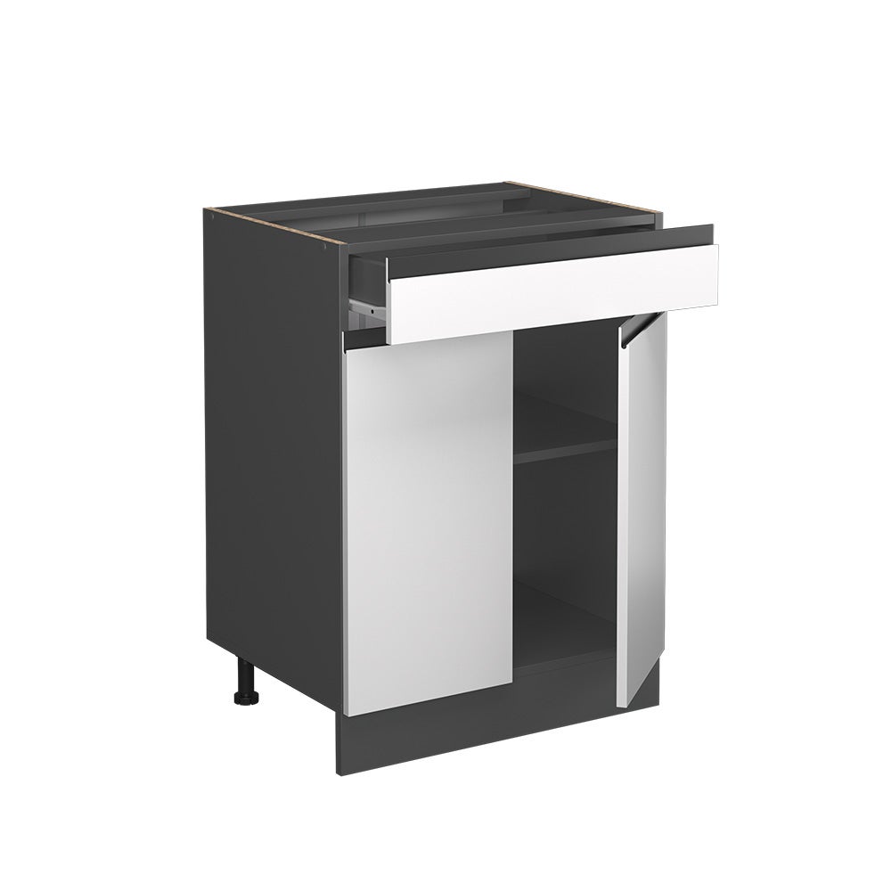 Vicco Meuble cuisine R-Line, Blanc, 60cm J-Shape, AP Anthracite - 4