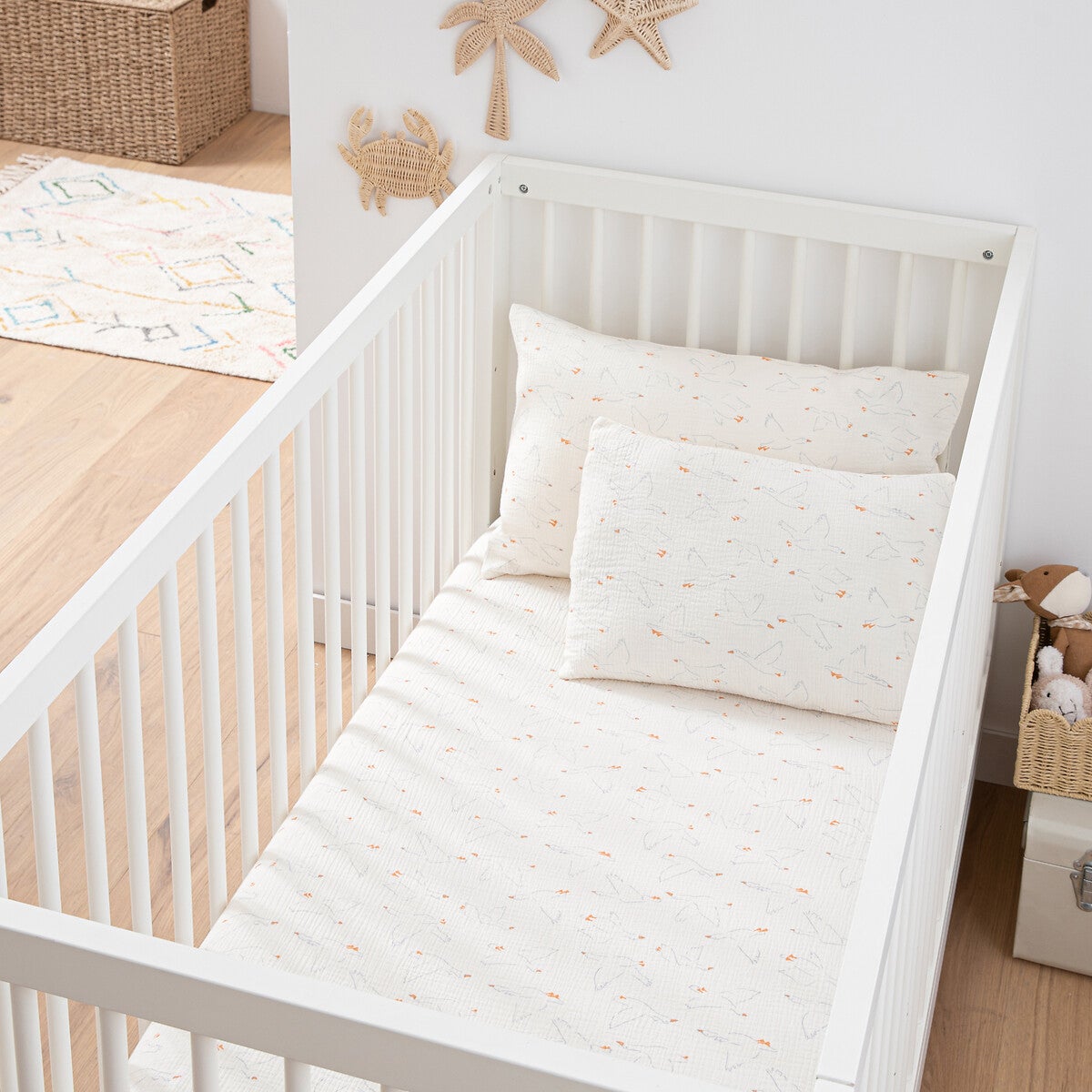 Drap-housse bébé gaze de coton 17 cm, Wildoy Imprimé 70 x