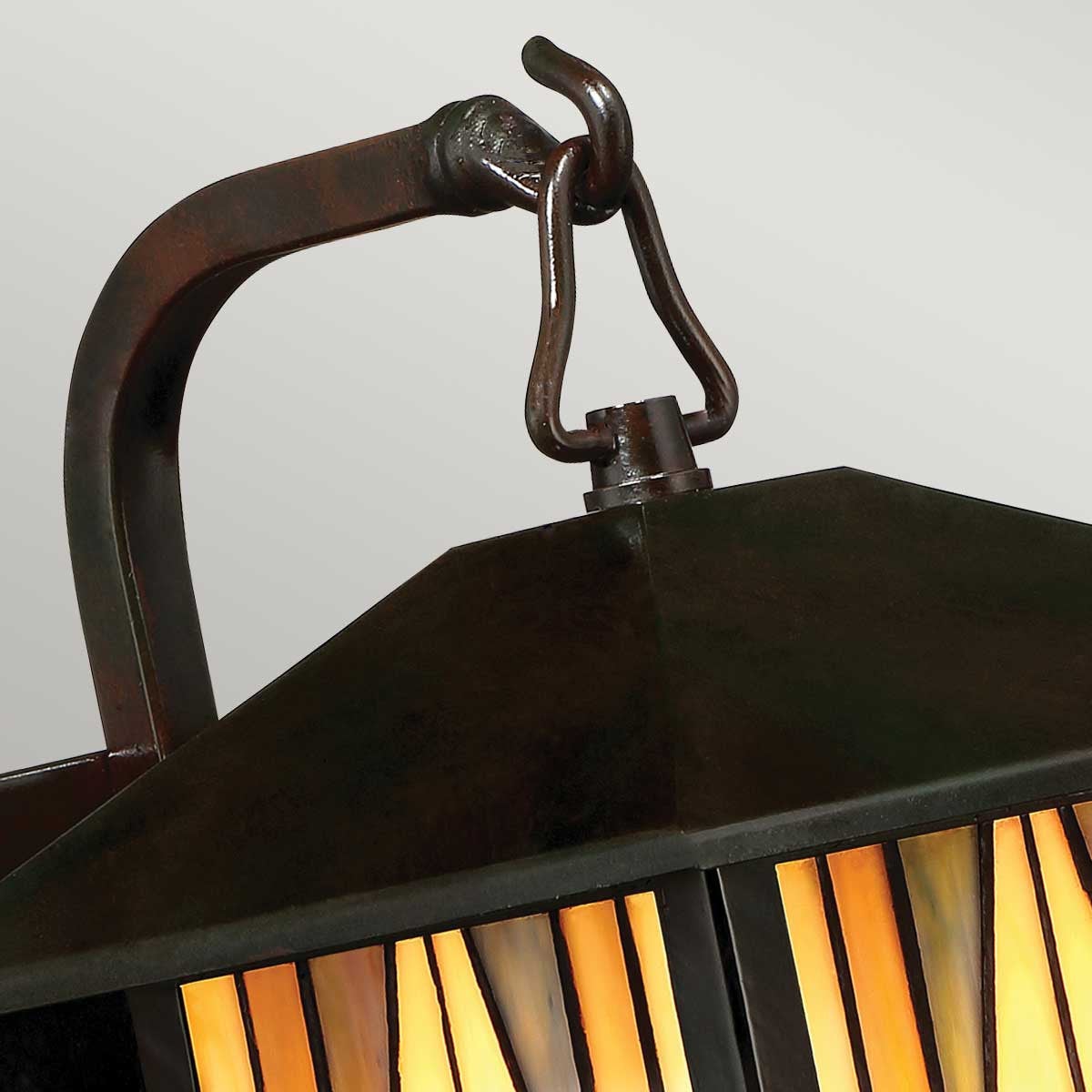Aplica exterior Quoizel Inglenook, sticlă vitraliu multicolor, E27, 60W ...