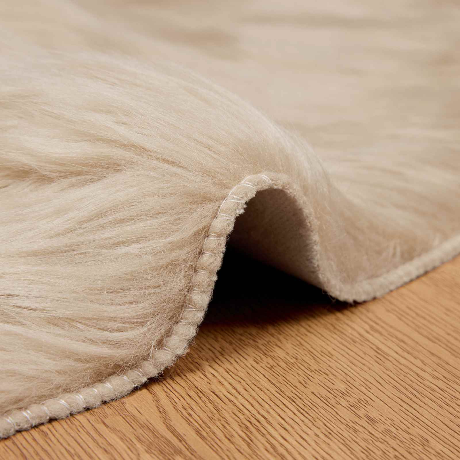 Tapis en polyester beige pour la terrasse, Ø 200 cm - 7