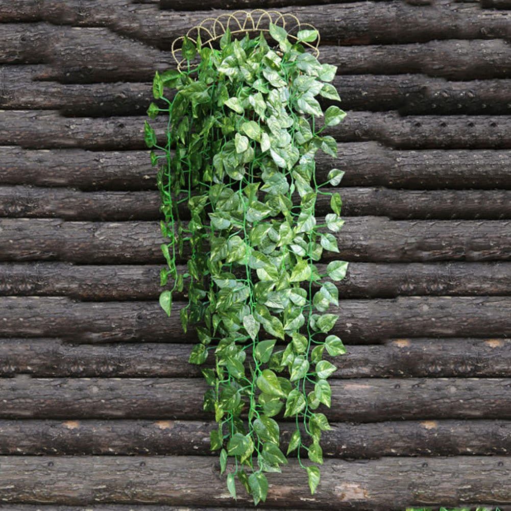 5 pièces de plantes suspendues artificielles, 90 cm de faux lierre suspendu feuilles vertes de Scindapsus pour la décoration - 2
