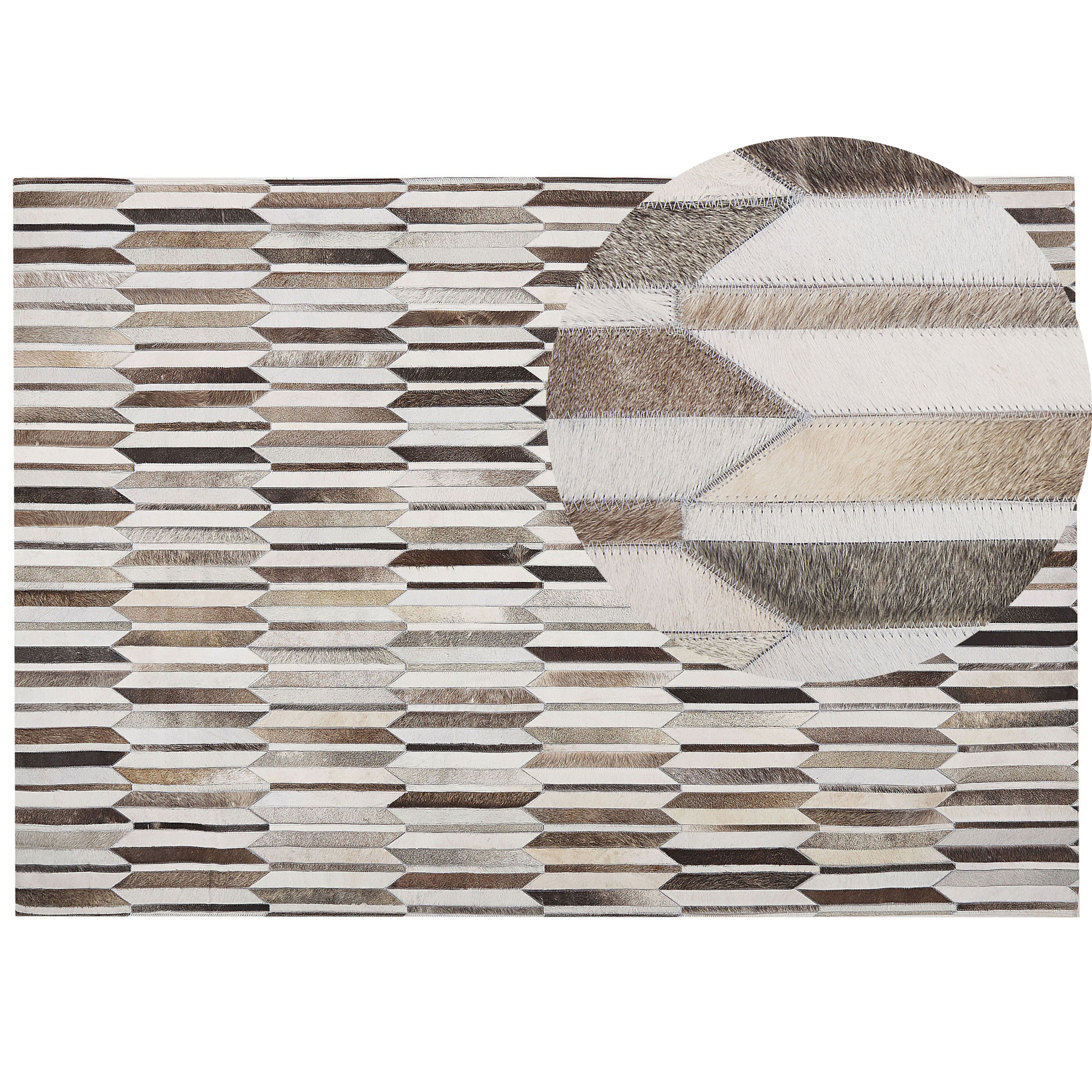 Covor KULALAR Bej 160 x 230 cm Piele naturală