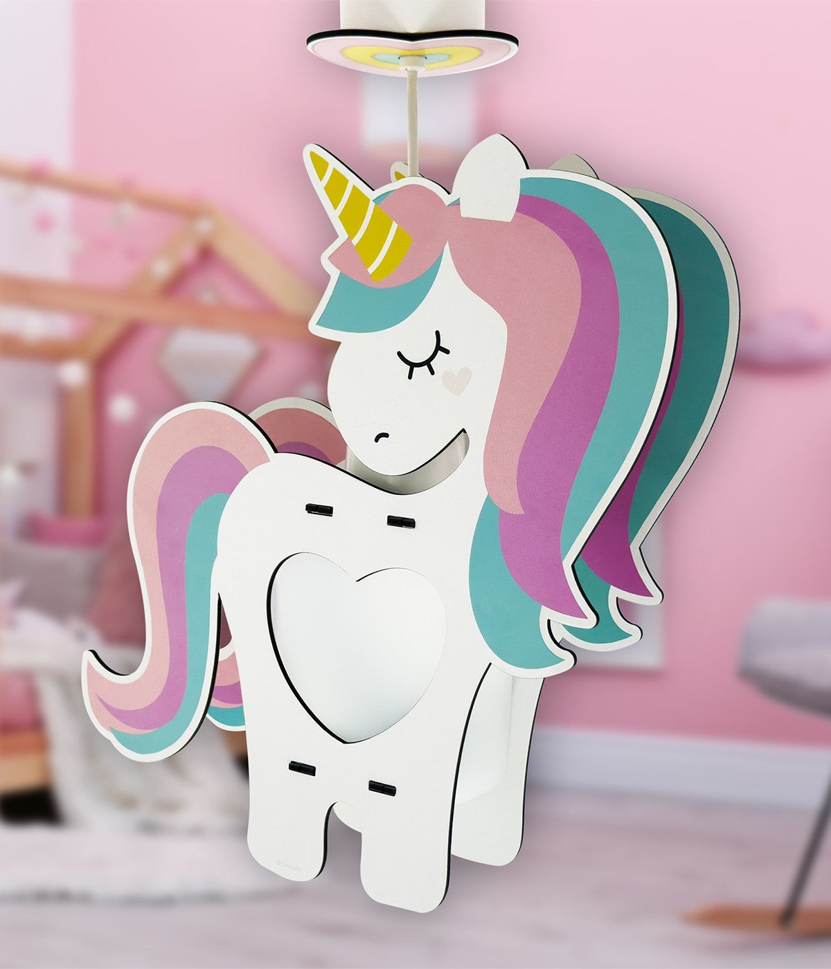 Elobra Lampada A Sospensione Gufo In Legno Per Cameretta Bambini - Made In Germany