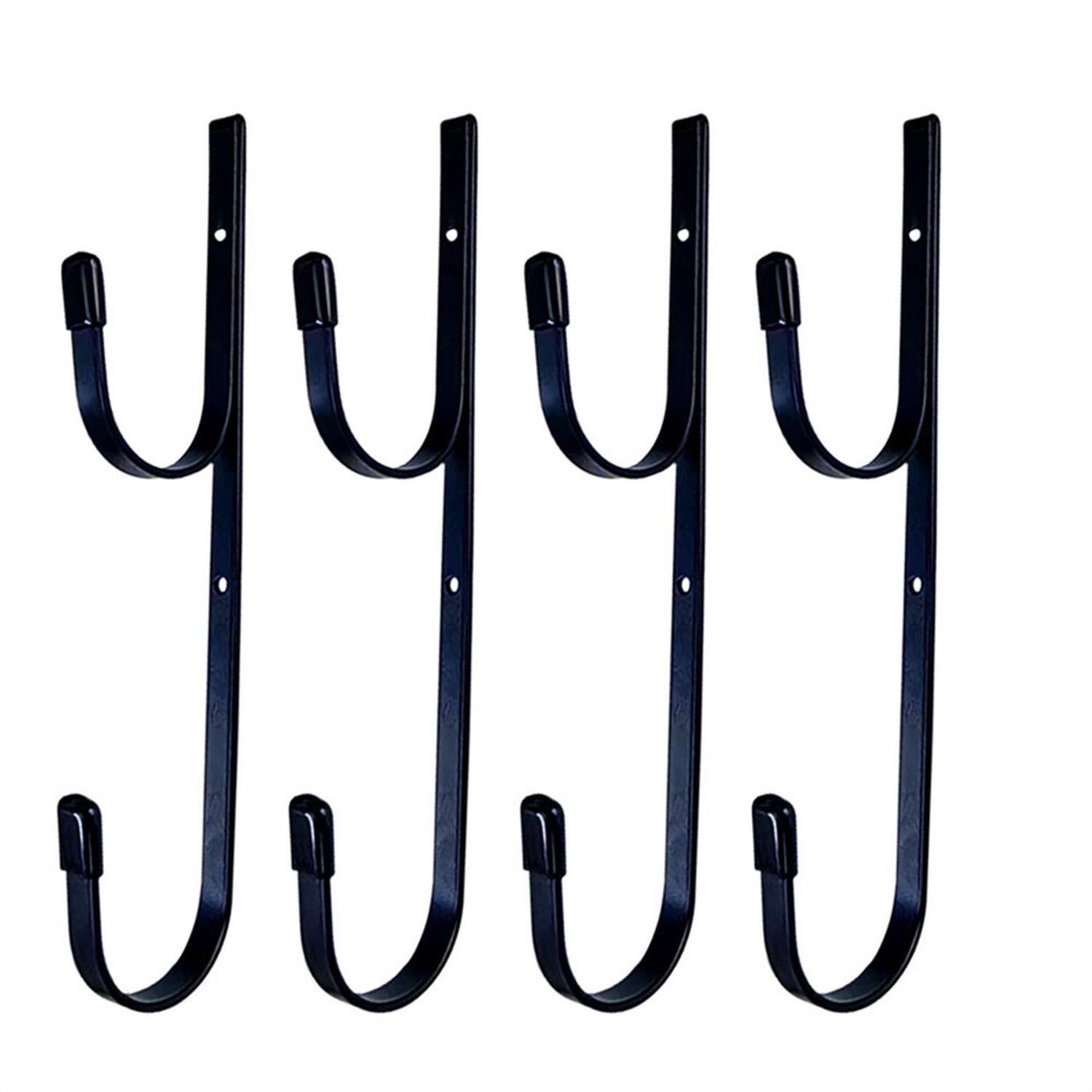 Garage Double Crochet, 4 Pièces Crochets Muraux pour Garage Noir Porte Outils de Jardin Muralo avec Vis Universel Crocheto Garage | Leroy Merlin