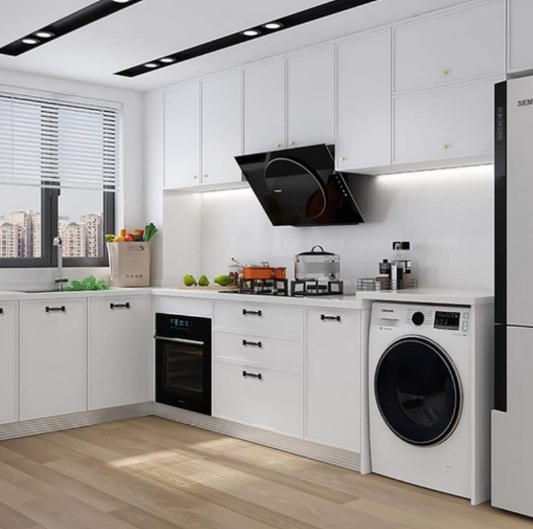 BRIGHTAKE - Maniglia per porta 4 pezzi Argento, maniglie per armadi e mobili, design moderno ed elegante, facile da installare - 6