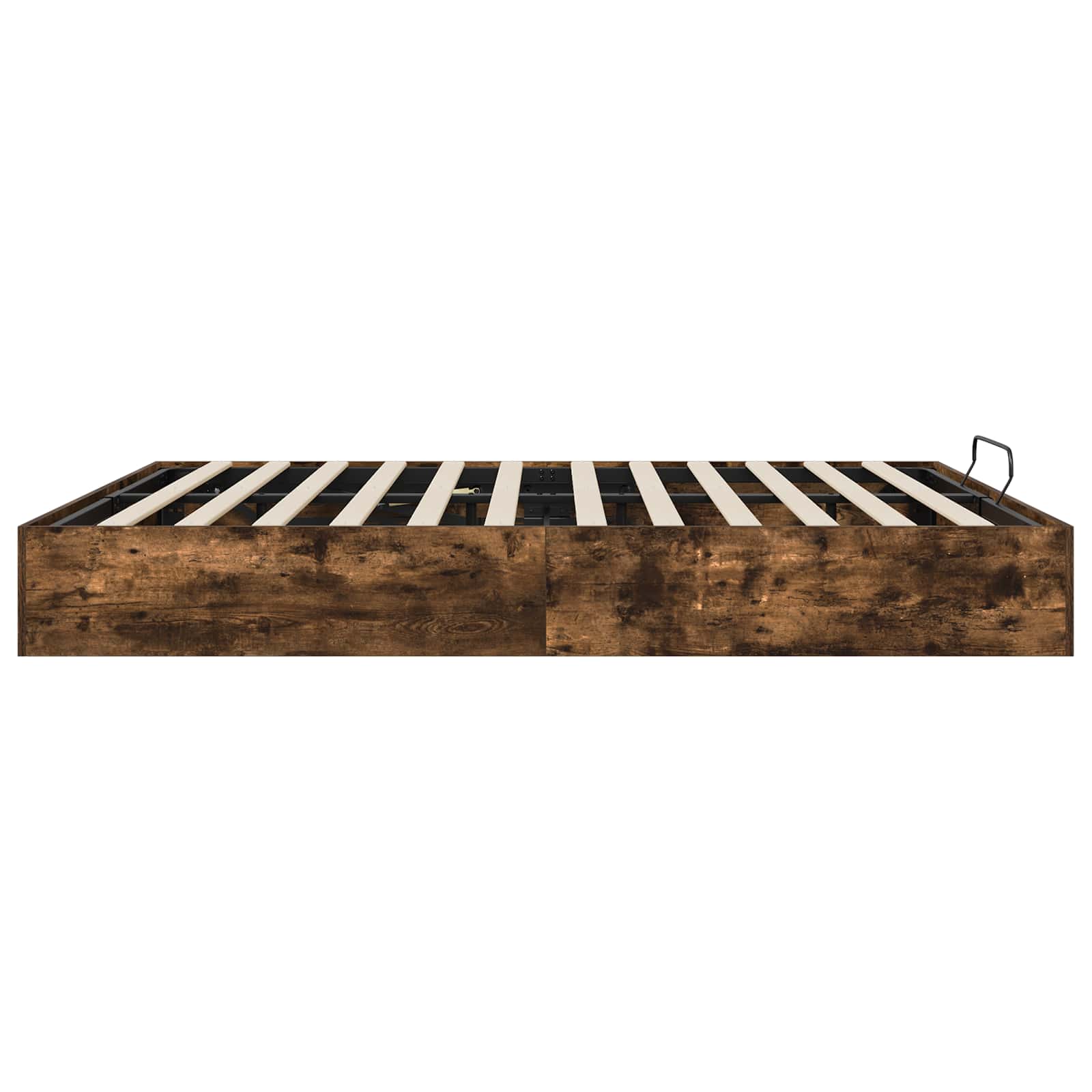 Cadre de lit ottoman avec rangement chêne fumé 203 x 180 x 25 cm - 6