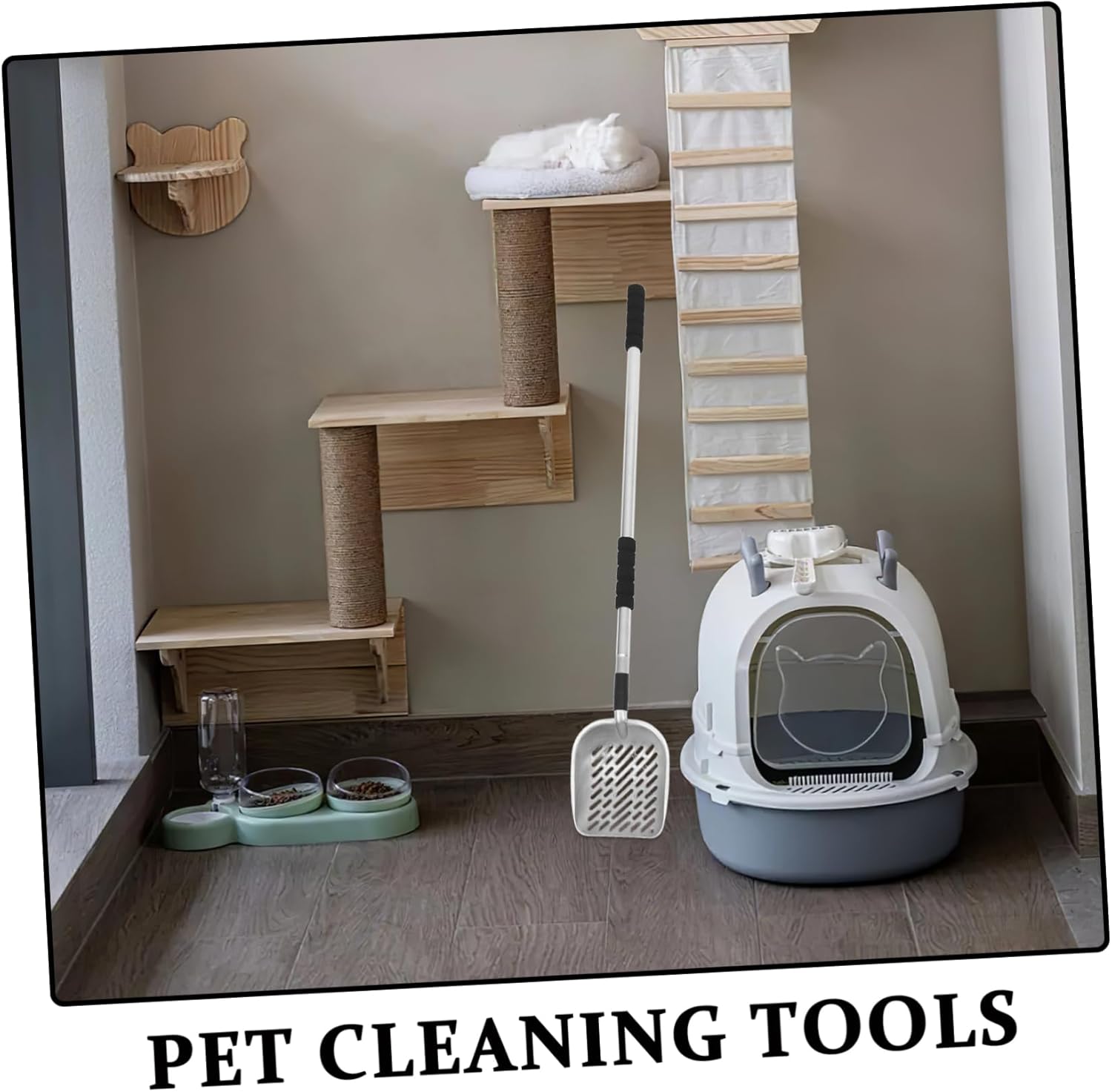 Pelle à Litière Pour Chat à Long Manche Ergonomique Outil De Ramassage Avec Pour Bacs à Litière Nettoyeur Polyvalent - 2