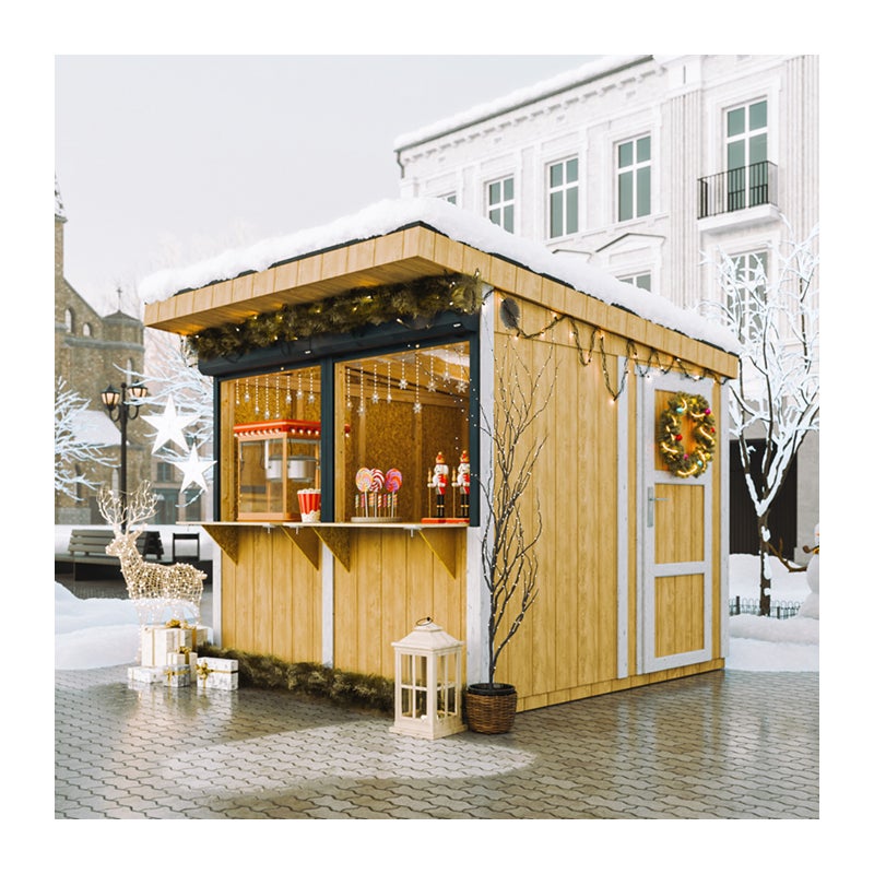 Kiosk panelowy Premium - 5,9 m² - wys. 240 x 248 x 305 cm - konstrukcja paneli LP Smartside - Timbela M950-HARVEST HONEY