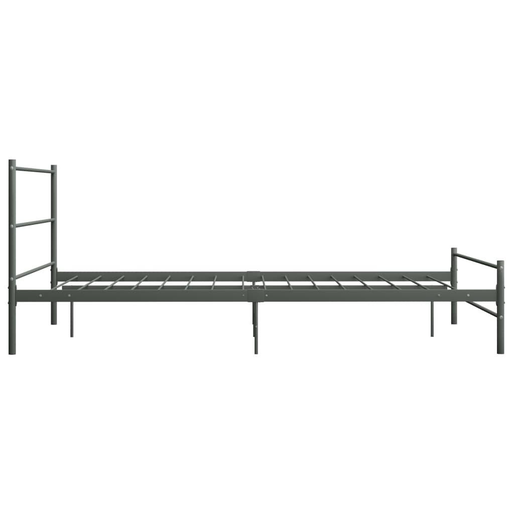 Maison Exclusive - Estrutura de cama 120x200 cm metal cinzento - 4