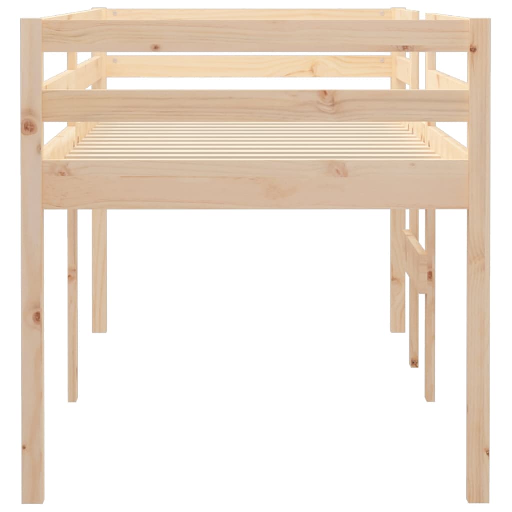 Lit haut 90x190 cm Bois de pin massif - 6
