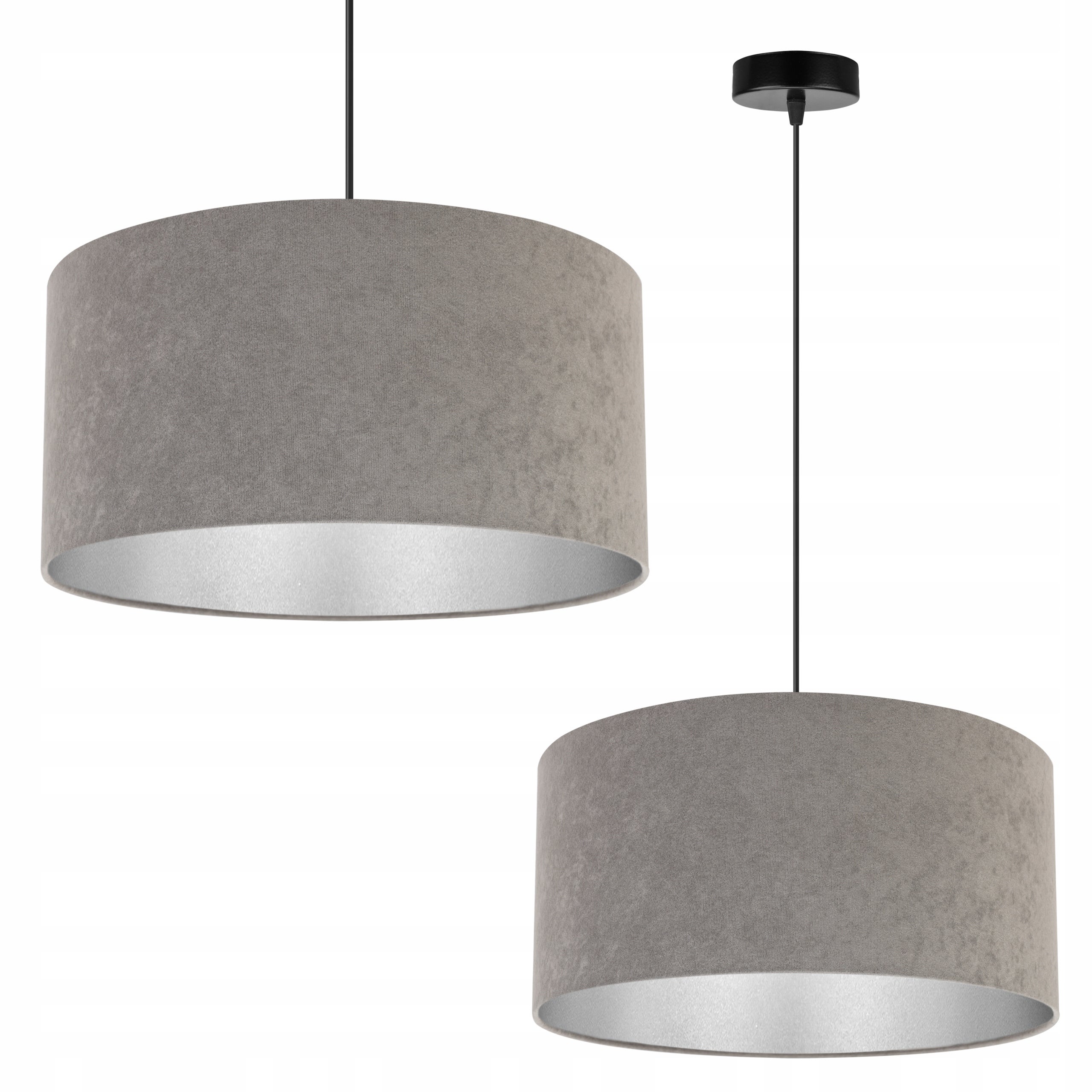 Lampa sufitowa wisząca boho Mediolan 1xE27 klosz owalny szary Light Home LH