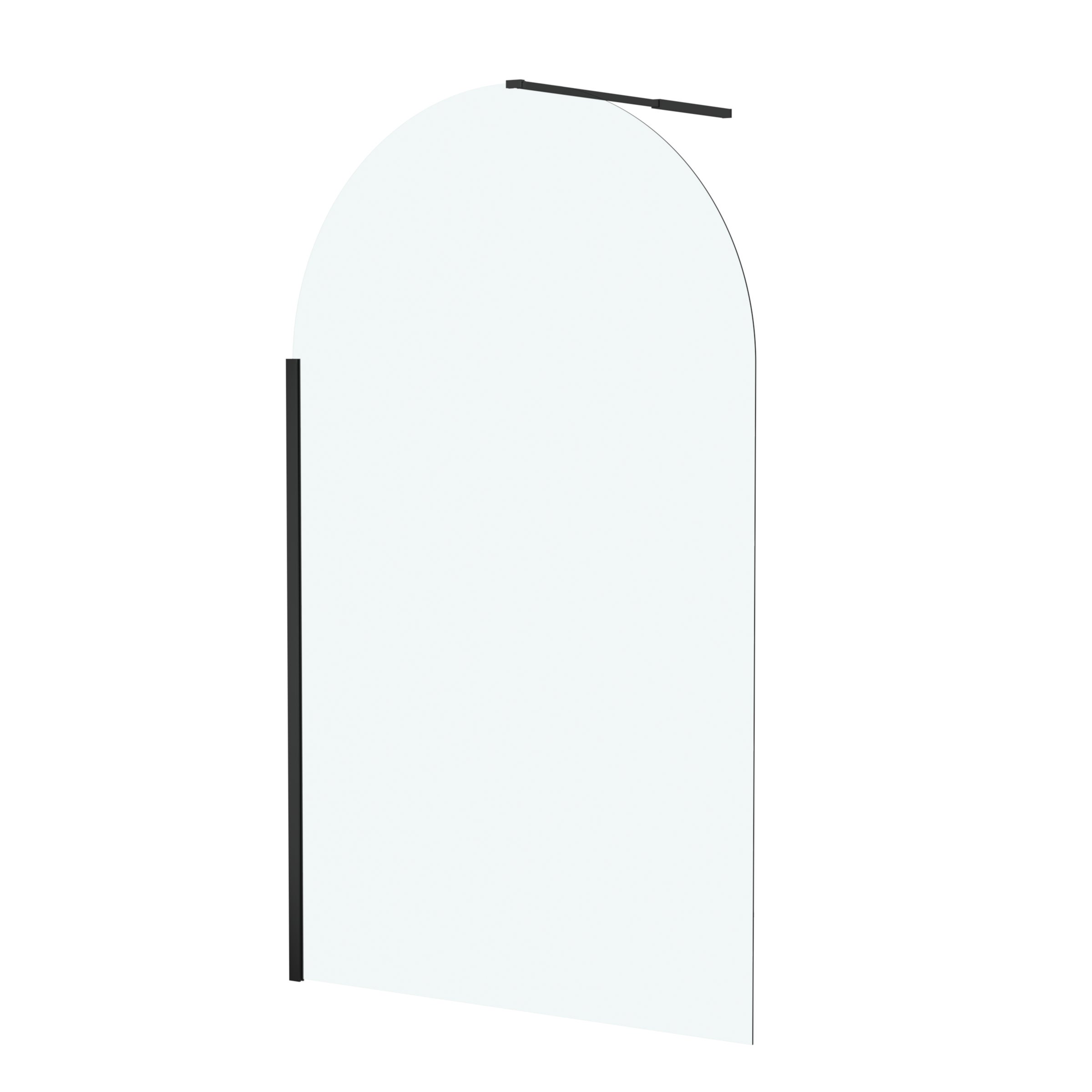 Paroi de Douche arrondie 120x200 cm - Profilé Noir Mat - DARK CURVED - 3