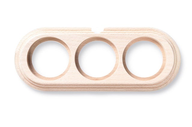 Base tripla horizontal em faia natural FONTINI Garby