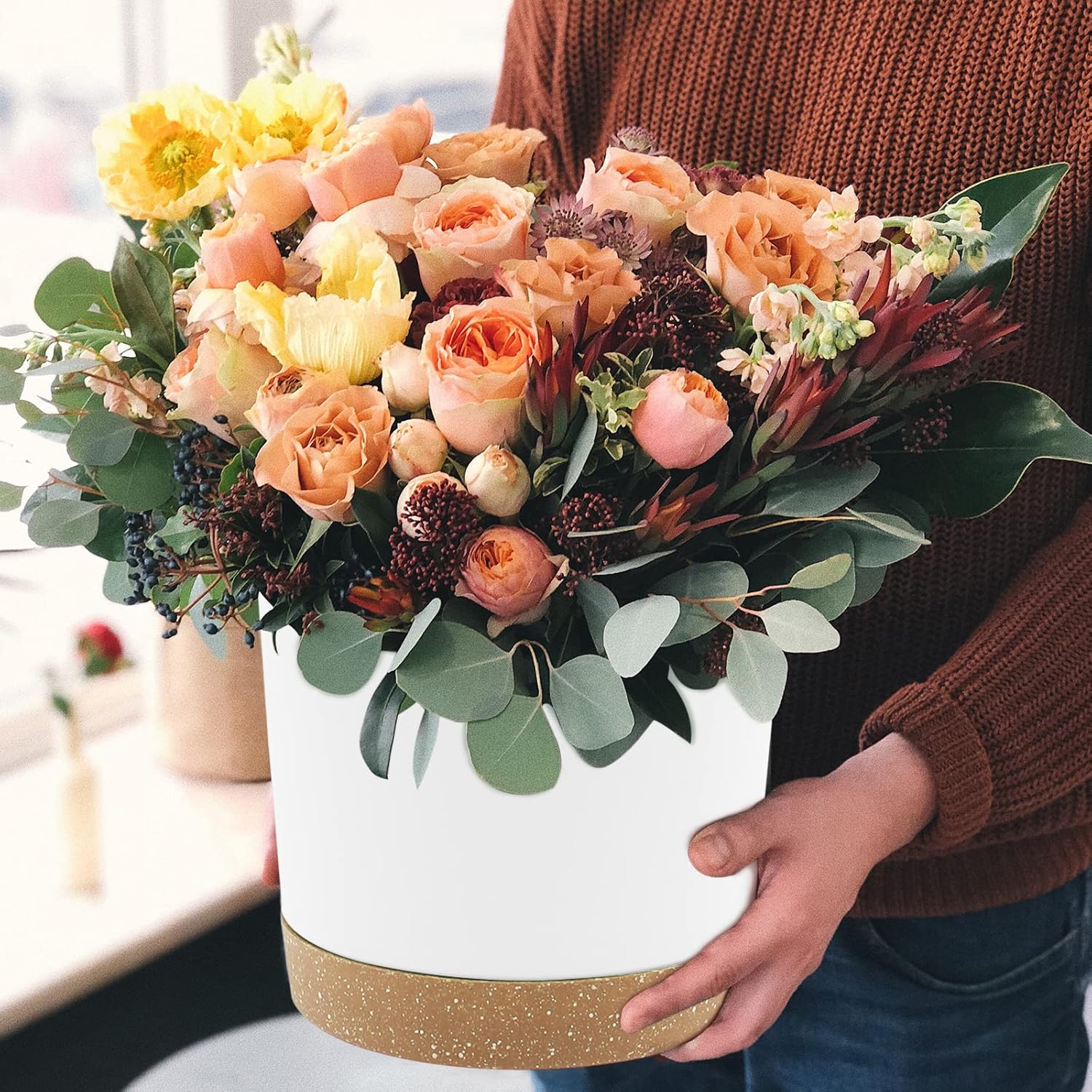 2 vasi da fiori in plastica Diam.20 L.20 x P.20 x H.19 cm - 5