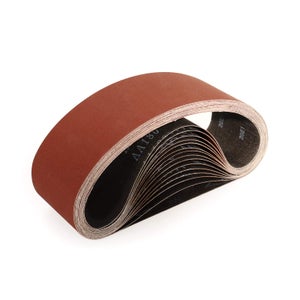 Lot De 10 Bandes Abrasives 75x533 Mm Grain 40 – Corindon Pro Pour Ponceuse à Bande