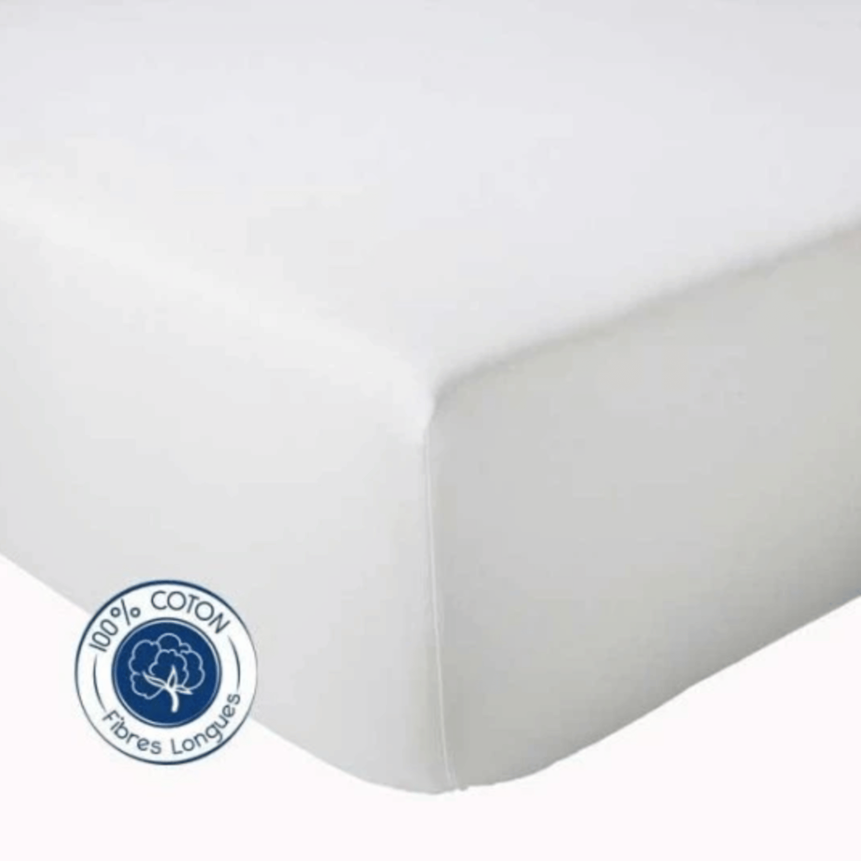 Drap Housse 160x200 Cm Bonnet 30 Cm Percale De Coton PASSION Percale Bleu Cobalt