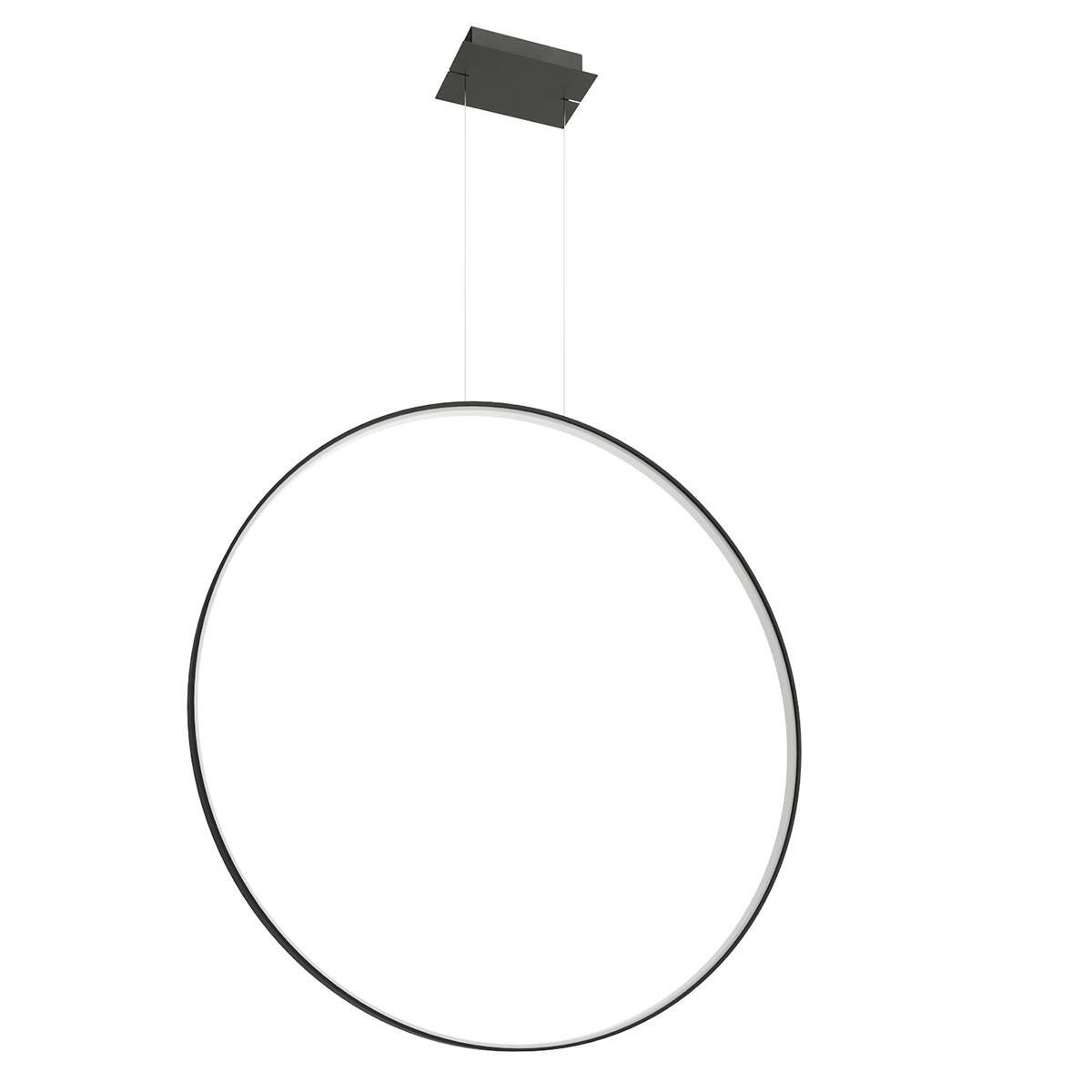 Lampa wisząca RIO LED 45W Ciepła biel 5950lm czarna wym: 150 x 110 x 16 cm Thoro Lighting