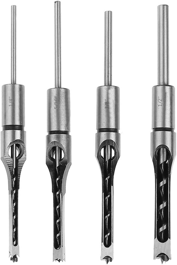 Lot De 7 Forets à Trous Carrés HSS + Adaptateur 64mm - Travail Du Bois - Neuf
