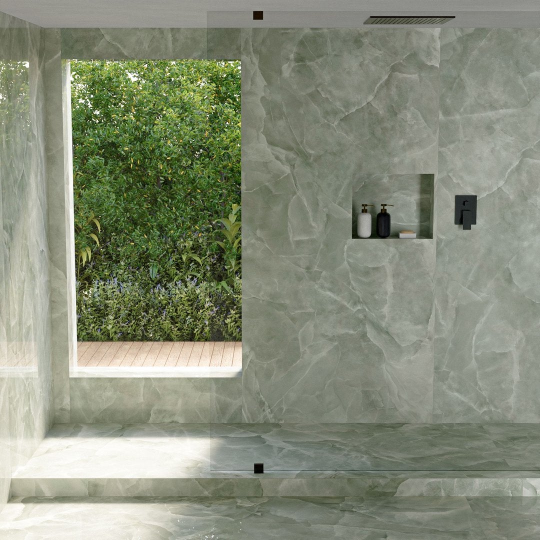 Nuage Jade - Marbre Onyx Brillant - Carrelages 60x120 cm 9 mm - EOX 1004 60x120 GLOSSY 9 mm - 2