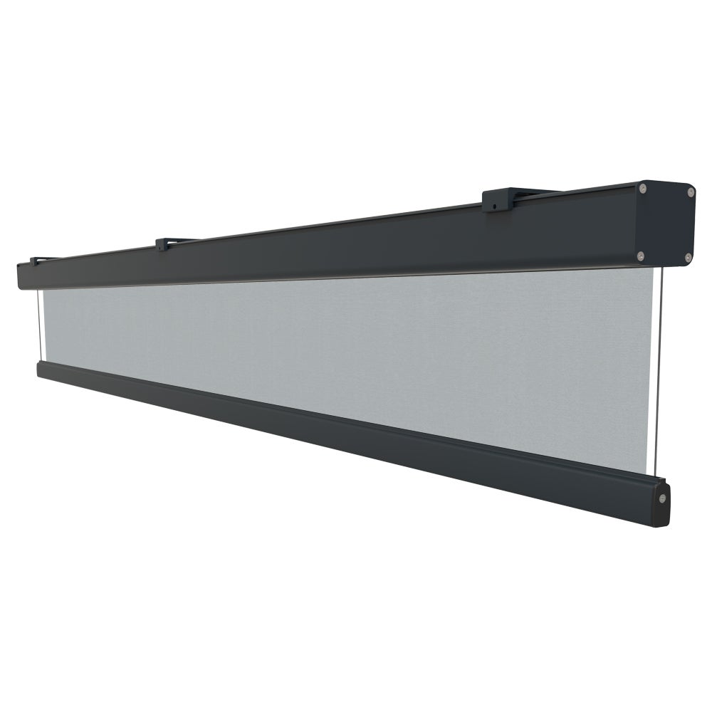 Store screen vertical 370 x 218 cm coffre intégral guidage par câbles inox pour pergola ou installation seule - Anthracite - 3