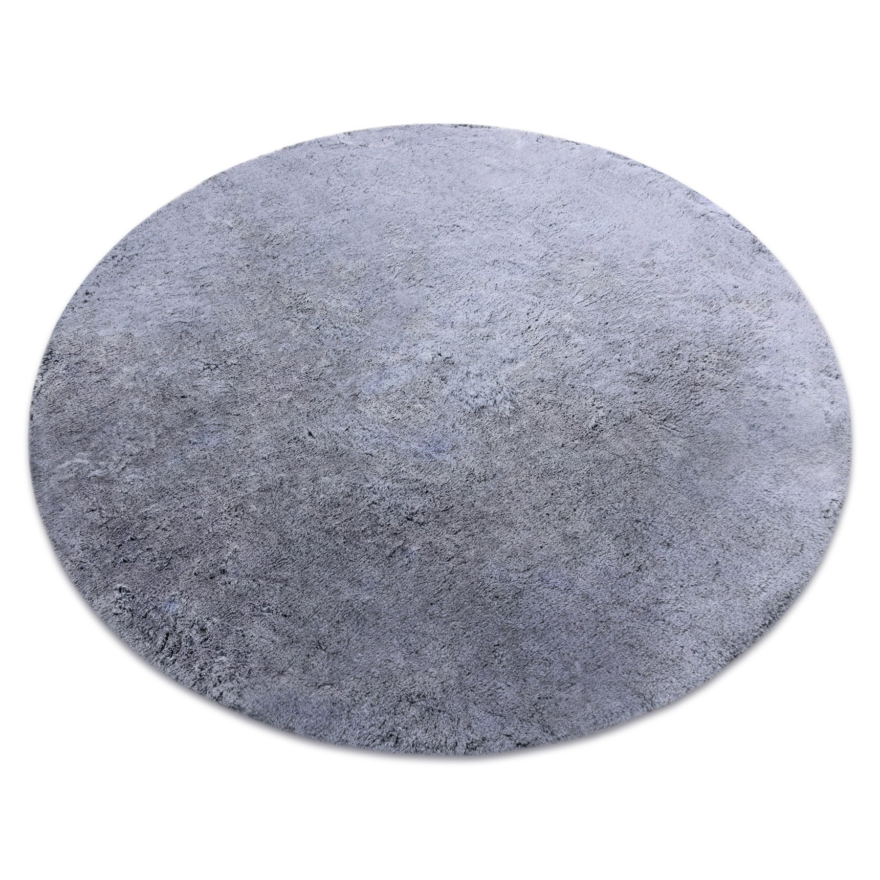 Dywan LAPIN Shaggy koło czarny / kość słoniowa, antypoślizgowy, do prania koło 80 cm