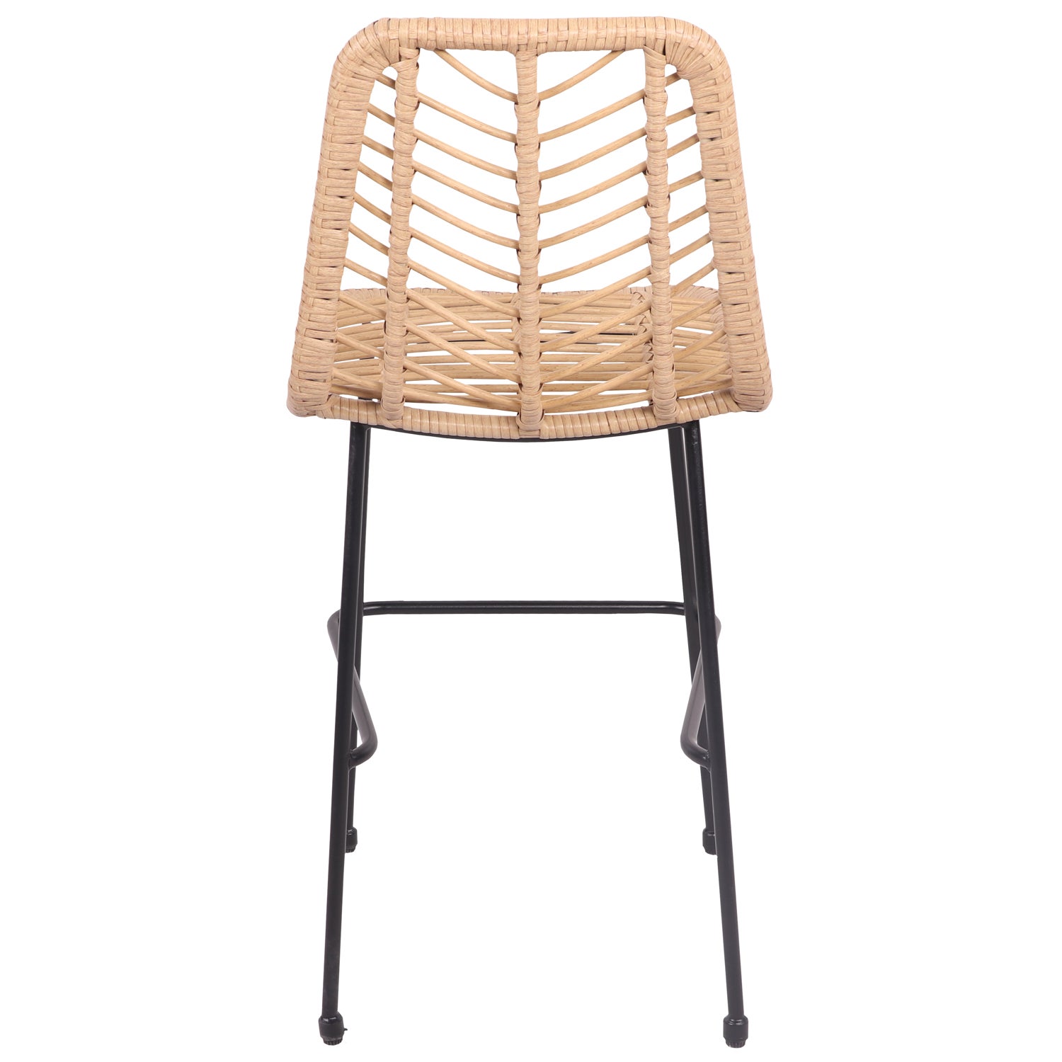 Pack de 2 taburetes de bar de ratán sintético OKA - 5