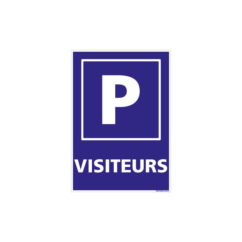 PANNEAU PARKING VISITEURS (L0956) 450 x 630 mm Matière Adhesif | Leroy ...