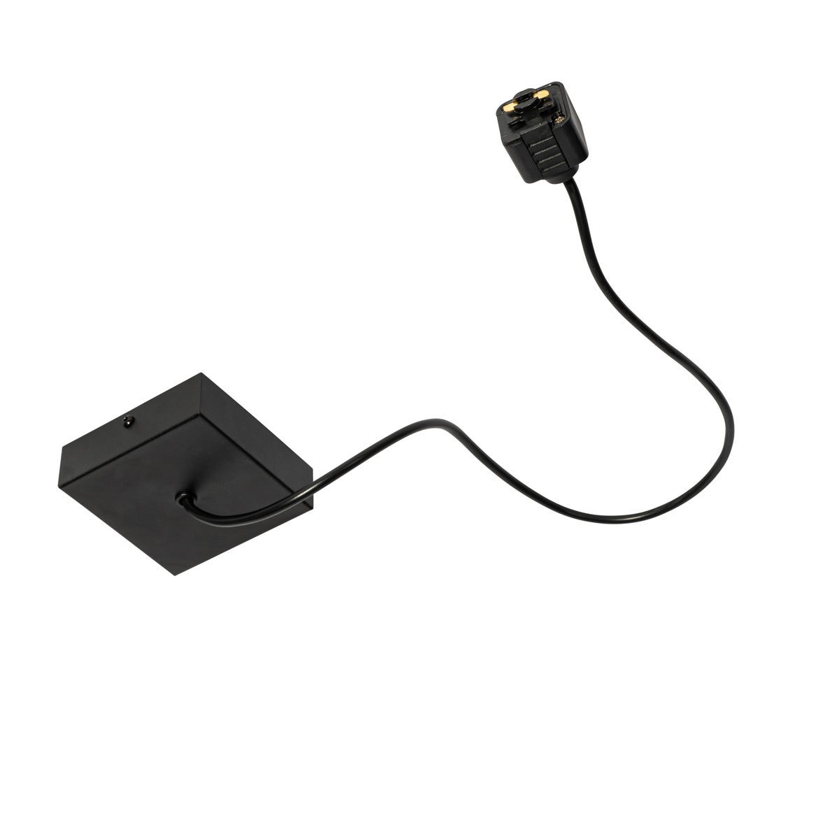 Zasilacz z kwadratową płytą montażową do szyny jednofazowej, czarny - Iconic