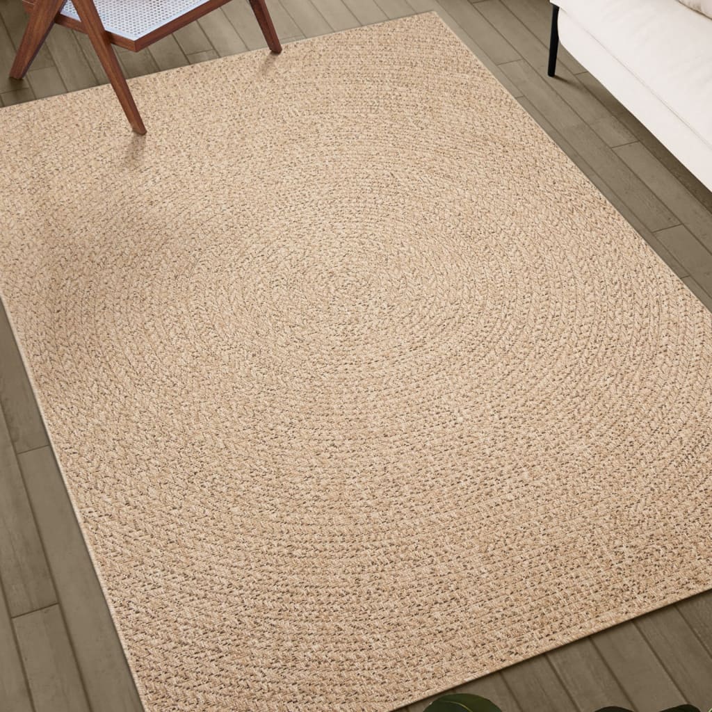 Tapete para interior e exterior | Tapete de jardim 140x200 cm aspeto de juta CFW836916 - 3