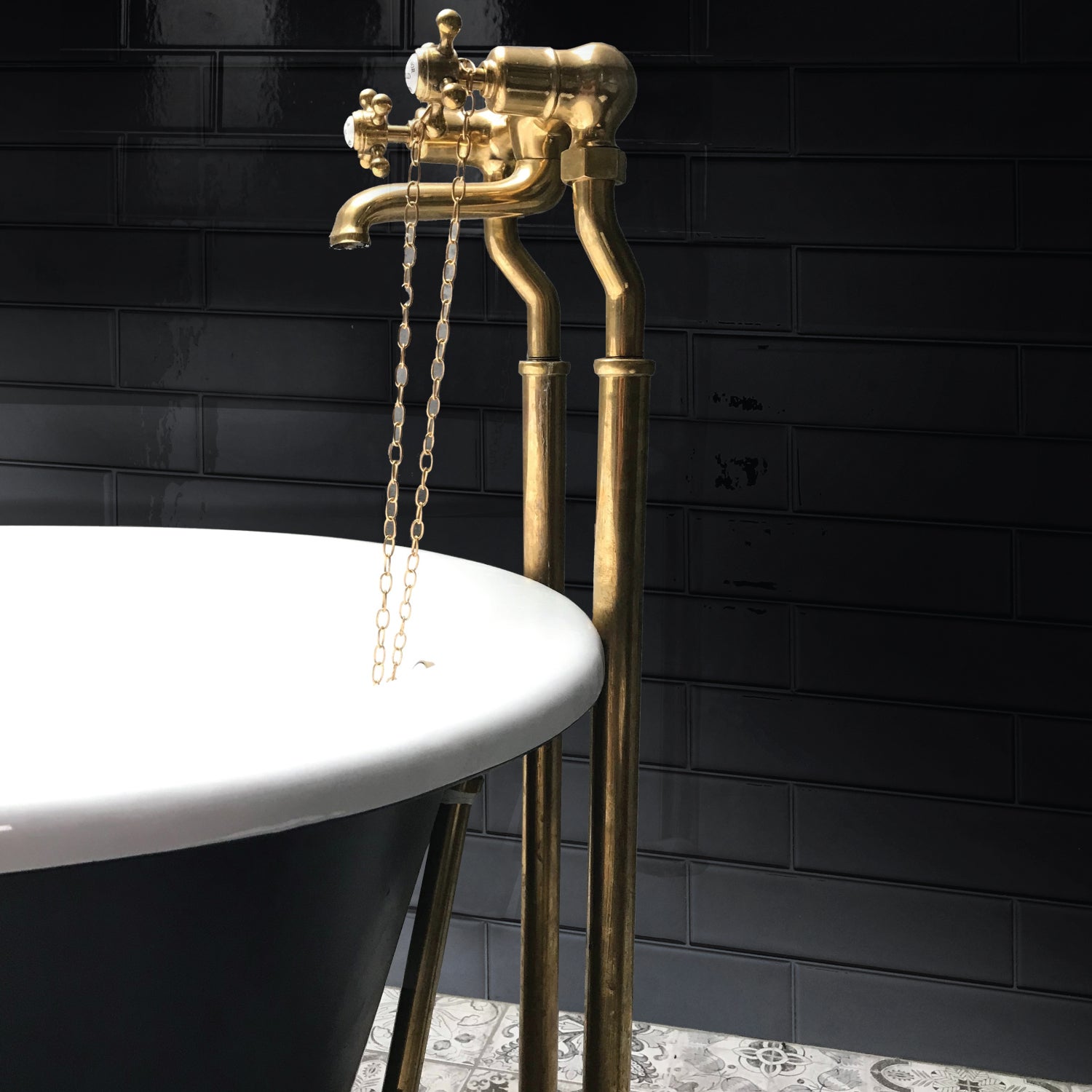 Azulejos Adhesivos x2, 57.3x27.64cm - Revestimiento de Pared Smart Tiles Oslo Nero Vinilos Murales de Baño y Cocina - 5