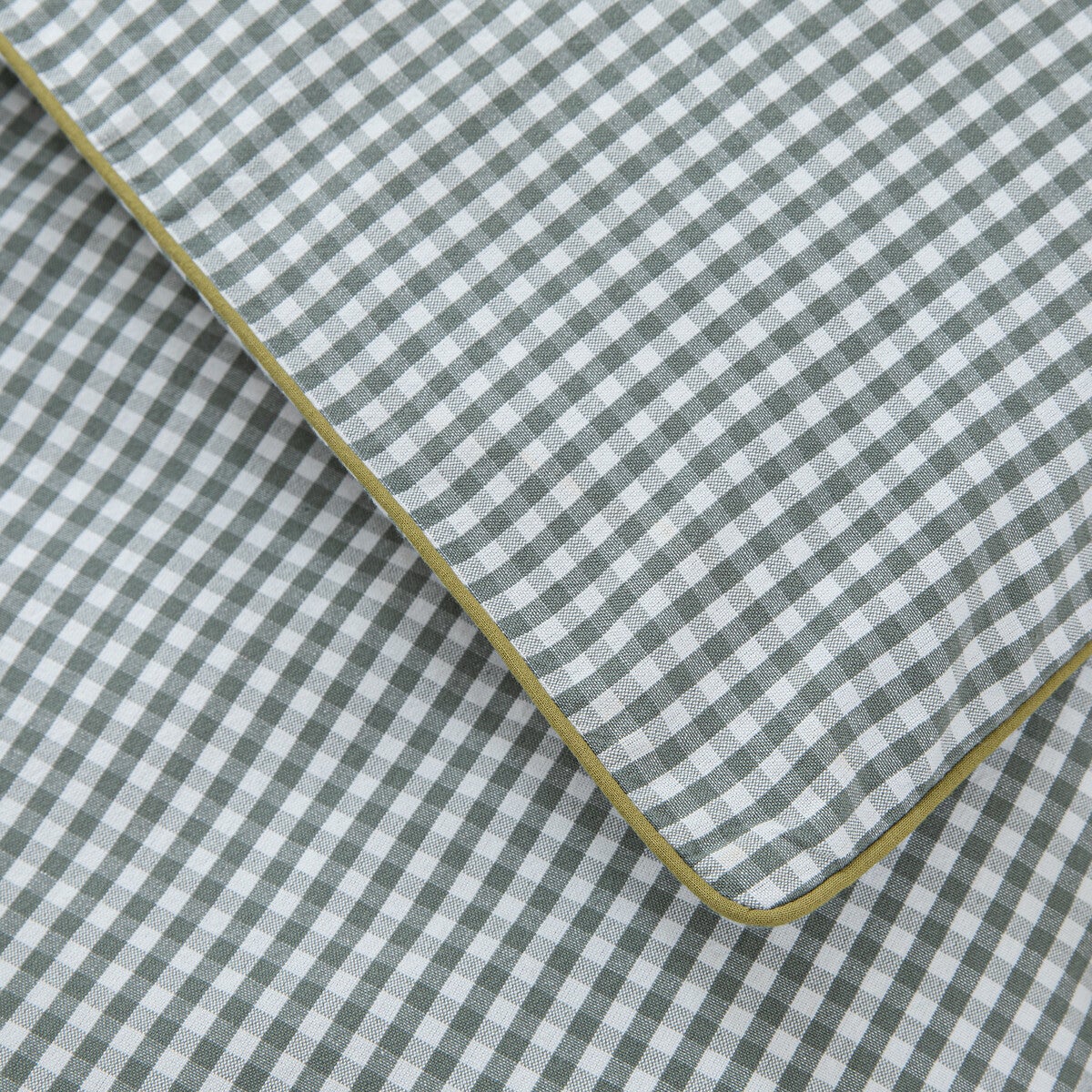 Housse de couette bébé en coton, Tiny Vichy - Vichy vert - 80 x 120 cm - 3